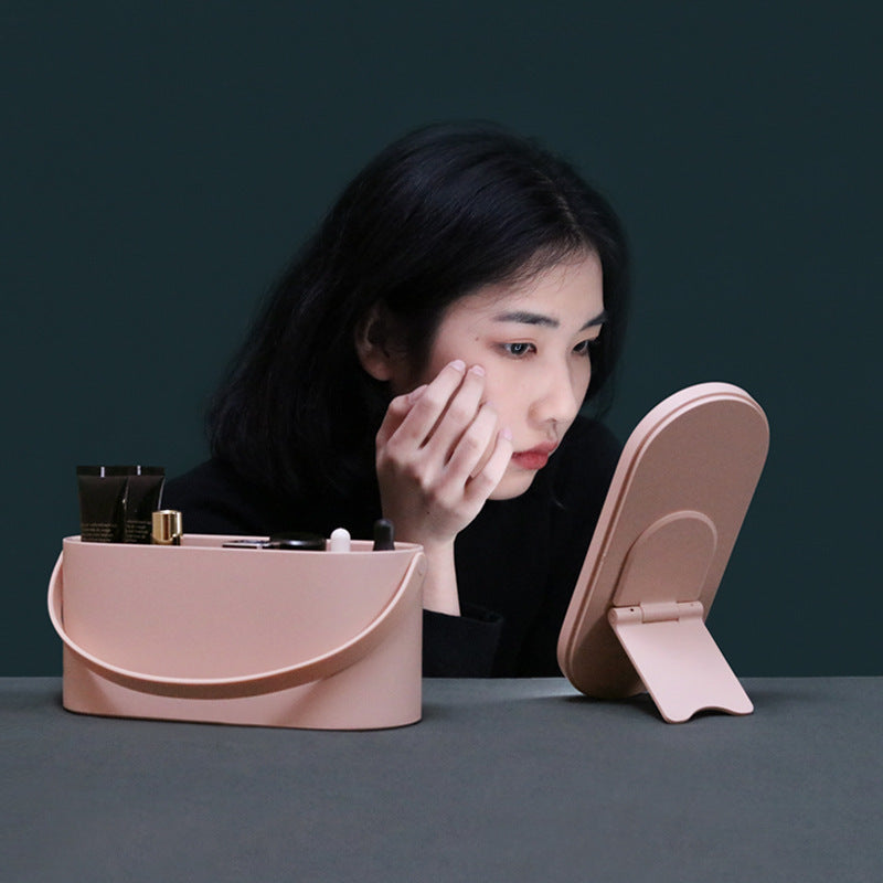 Creative Mini Portable Make-Up Box Led Rechargeable Make-Up Mirror Night Light Travel Make-Up Desktop Make-Up Mirror Creative Mini Portable Make-Up Box Led Rechargeable Make-Up Mirror Night Light Travel Make-Up Desktop Make-Up Mirror